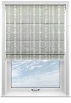 Laurel Stripe, Grey - Twist&Fit Roman Blind